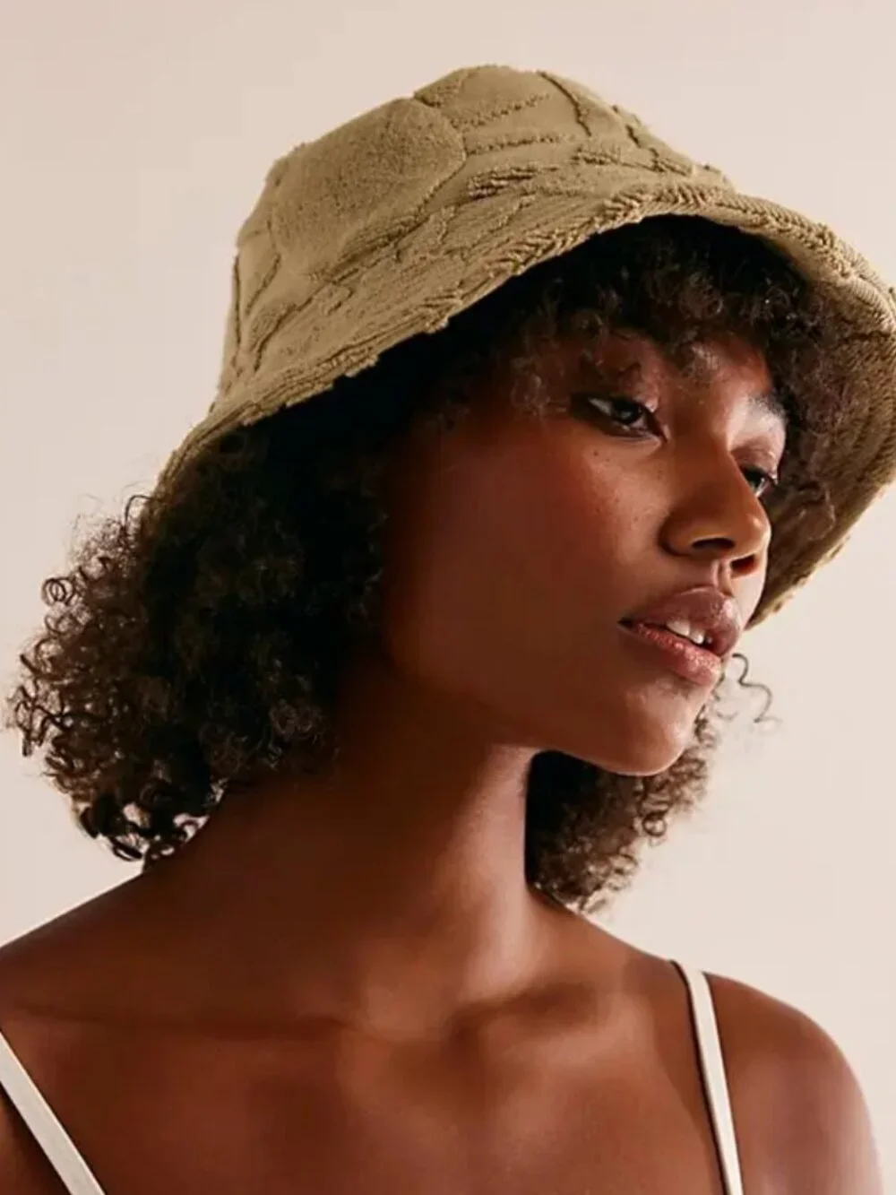 NWT Free People x Solei Solei Sundown Terry Bucket Hat in Sage
